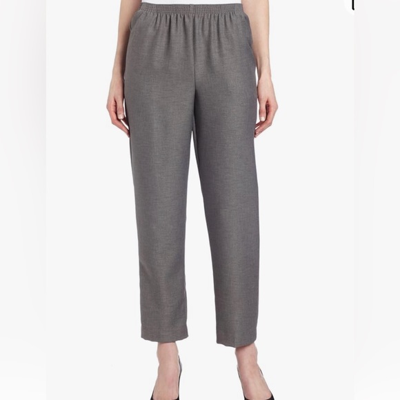 Alfred Dunner 8P Elastic Waist Polyester Short Pants 2 side pockets Light gray - Picture 1 of 13